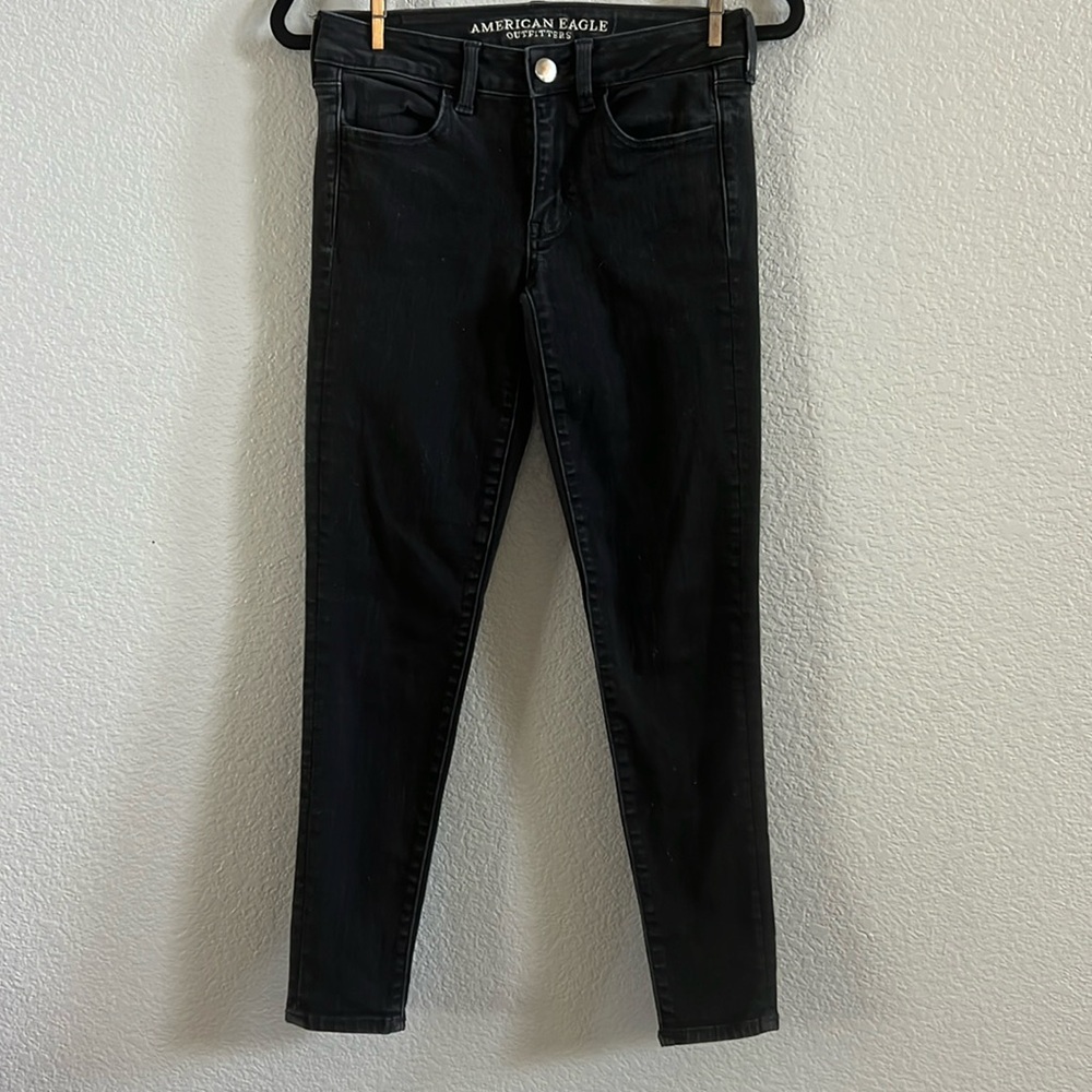 American Eagle Jeggings Size 2 Super Stretch Black